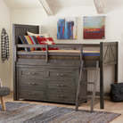 Bunkhouse Twin Mid Loft Bed - Tots to Teens Furniture