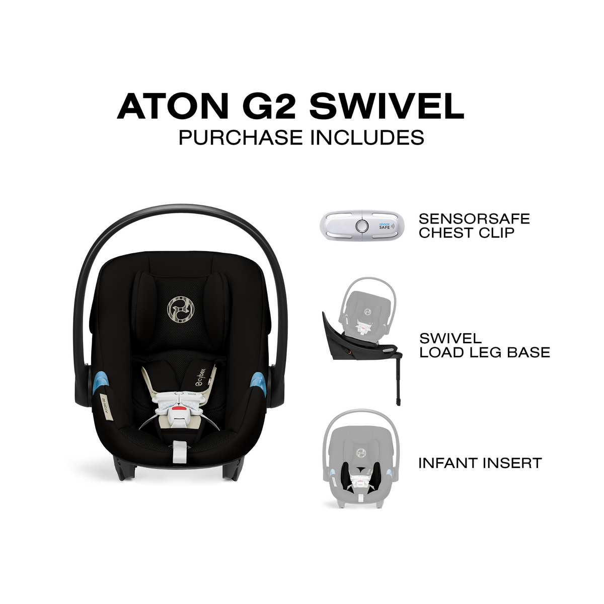 CYBEX Aton G2 Swivel Infant Car Seat with Load Leg Base
