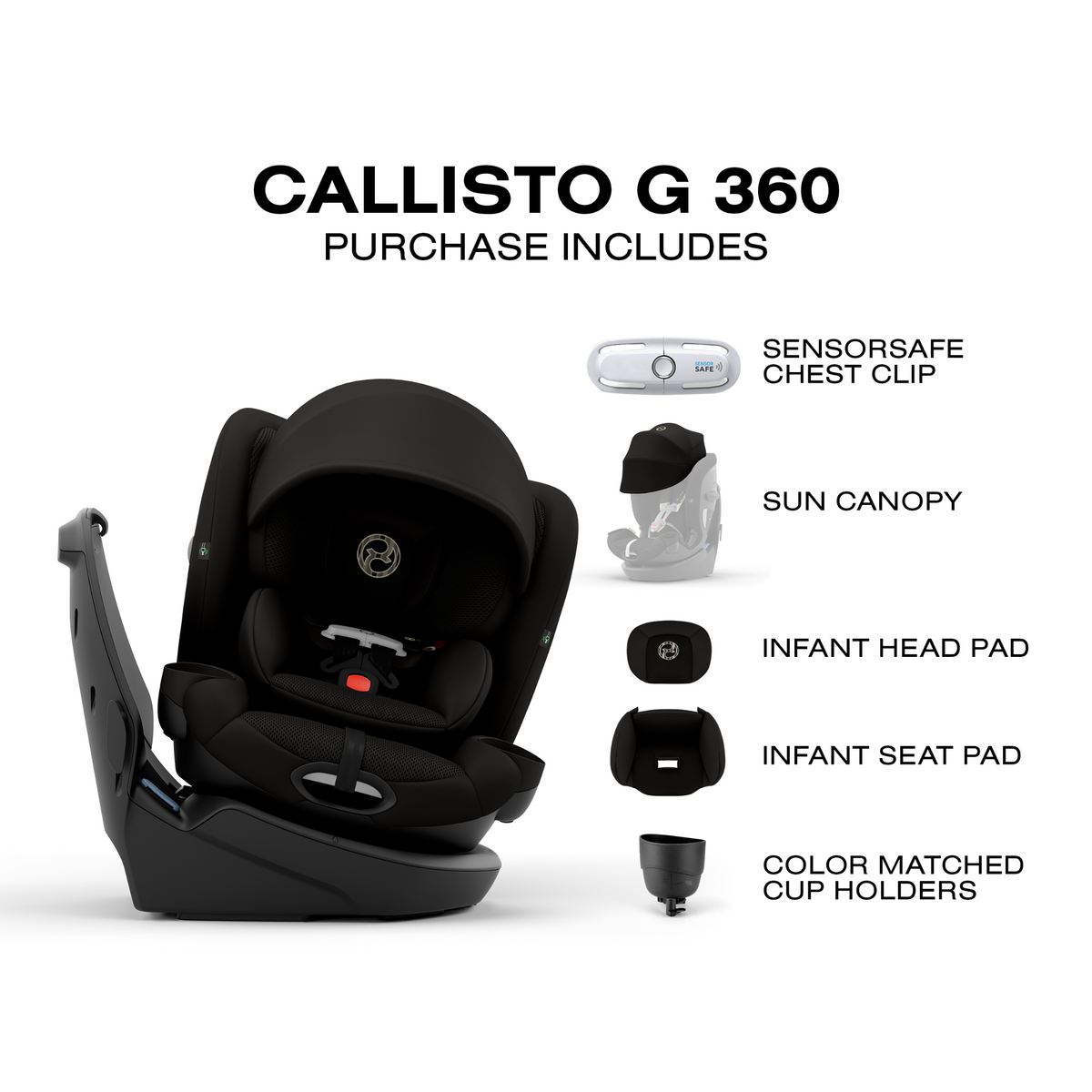 CYBEX Callisto G 360 Rotating All-in-One Convertible Car Seat - Tots to Teens Furniture