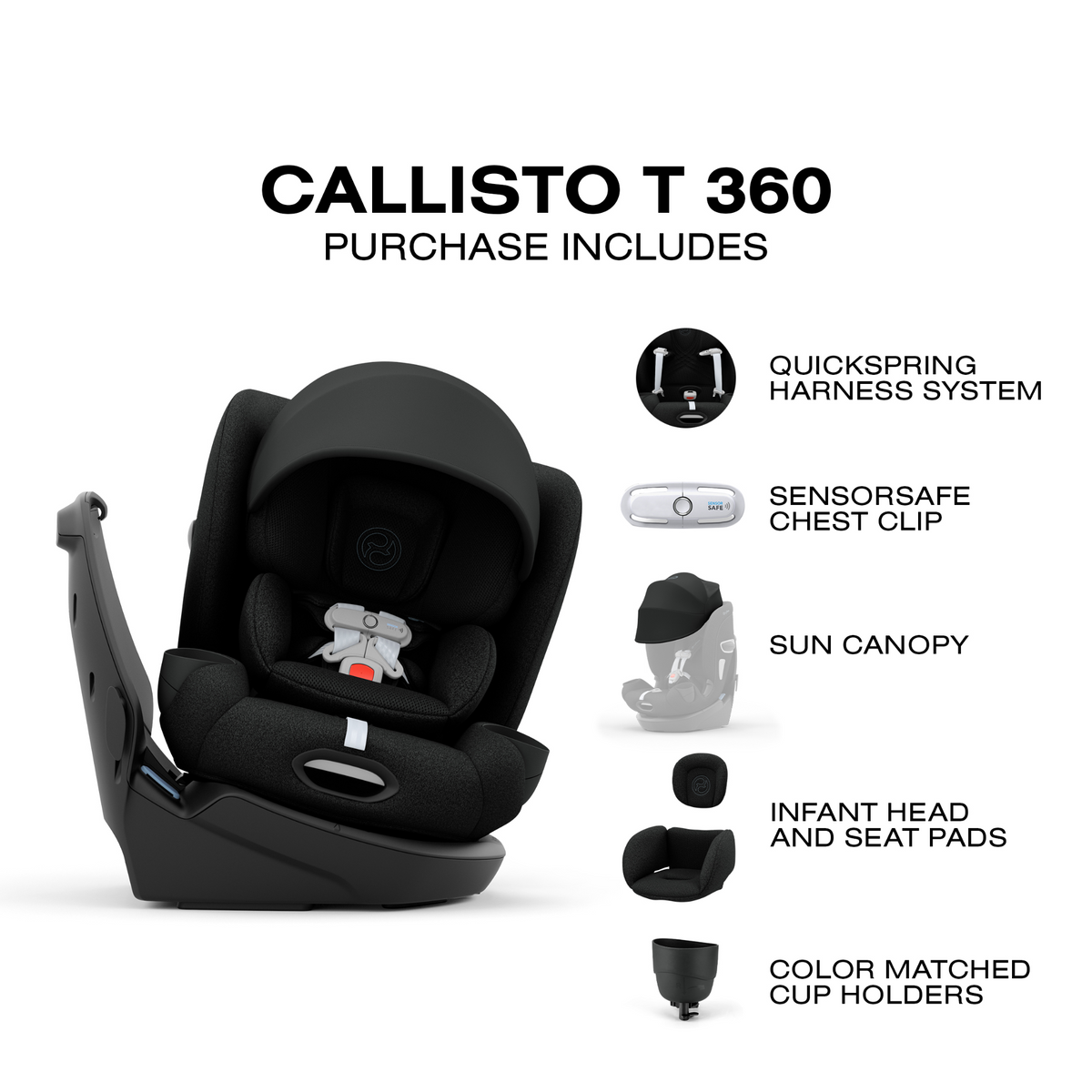 CYBEX Callisto T 360 Rotating All-in-One Convertible Car Seat