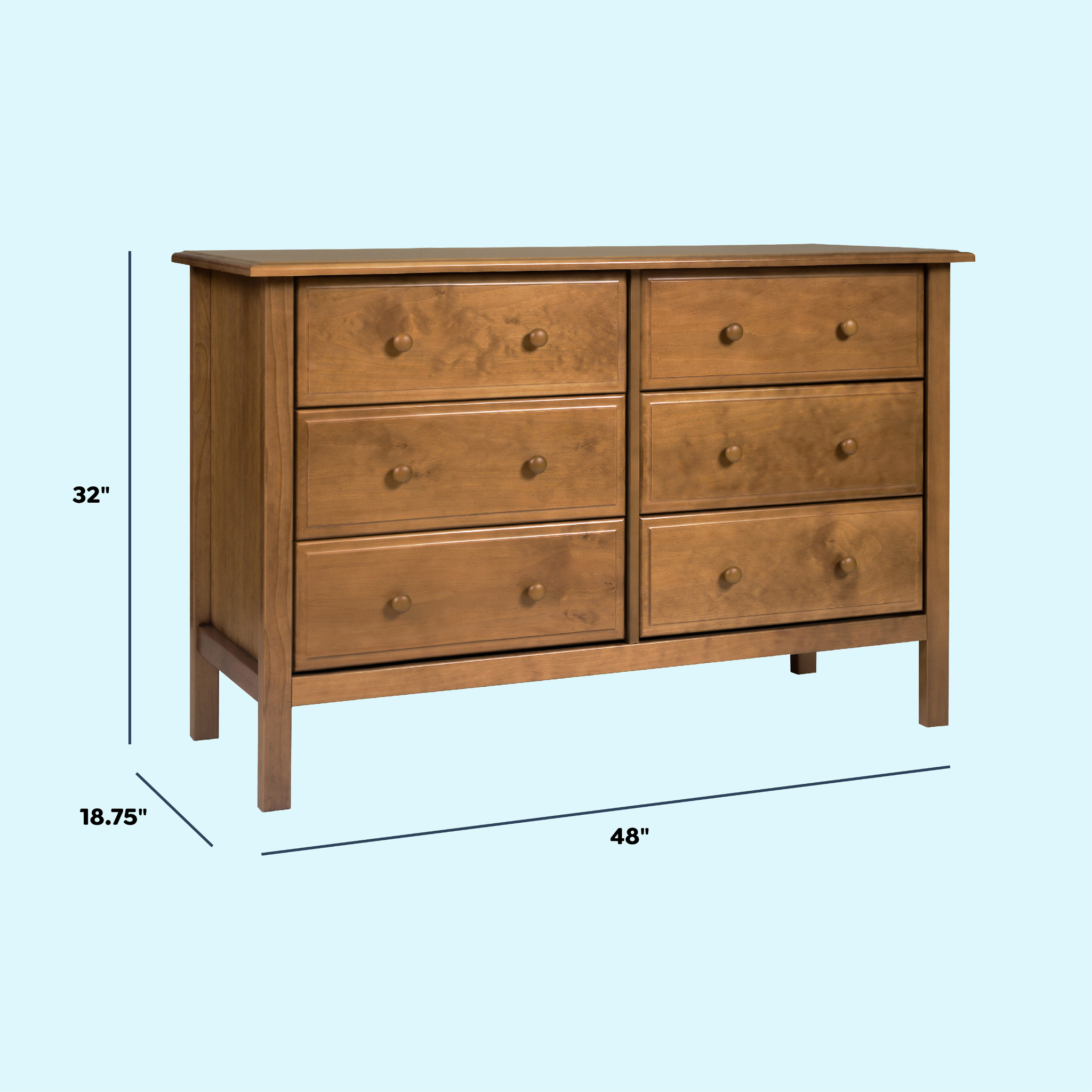 Jayden 6-Drawer Double Wide Dresser | Tots to Teens Furniture