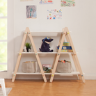 Dottie Bookcase in White and Washed Natural - Tots to Teens Furniture