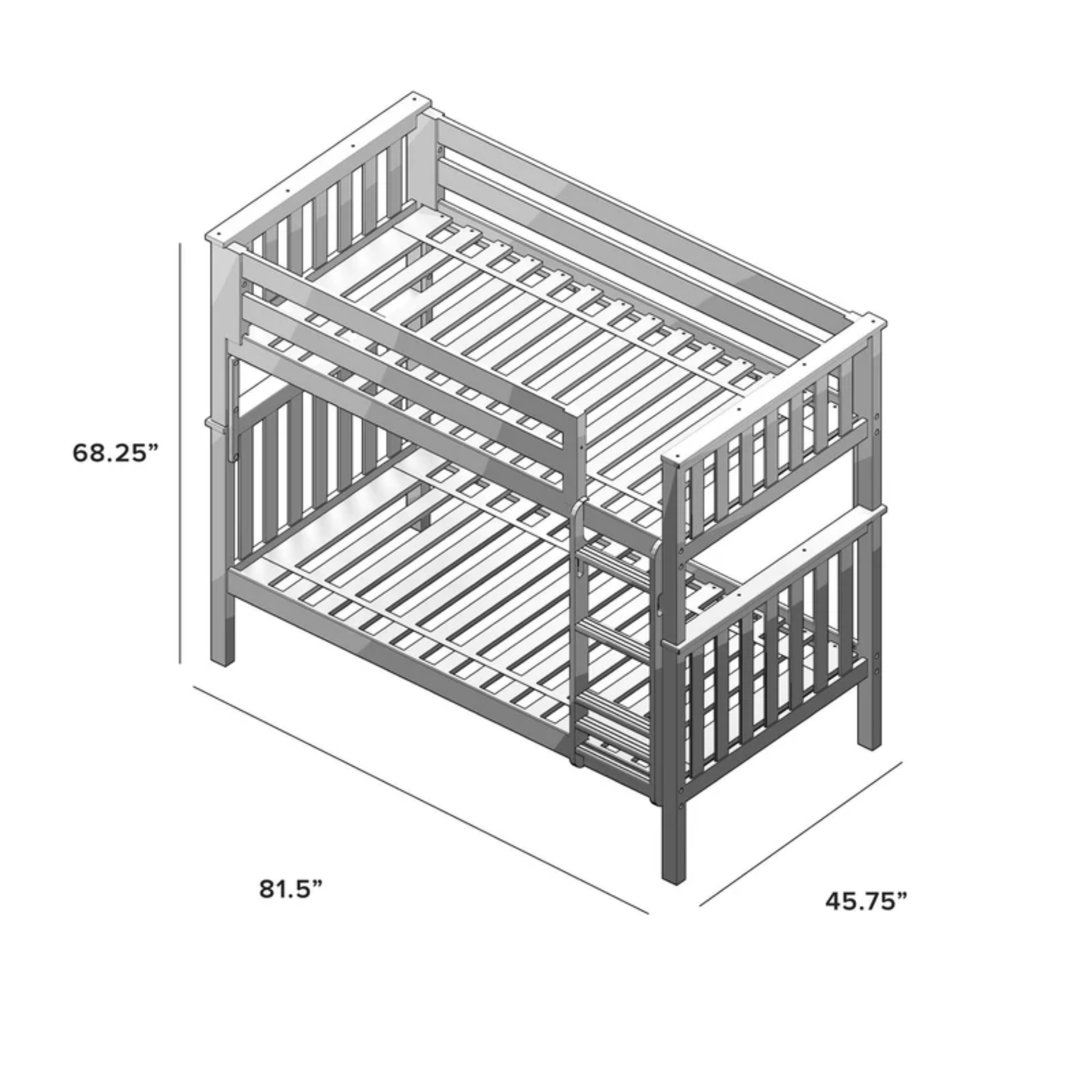 Bristol - Twin/Twin Bunk Bed w/Straight Ladder - Tots to Teens Furniture