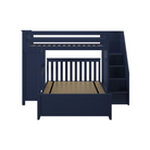 Brighton 1 - Twin High Loft w/ Staircase, Desk & Full-Size Bed - Tots to Teens Furniture