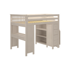 Buxton 3 - Full High Loft w/ Staircase, Dresser-Bookcase & Double-Drawer Desk - Tots to Teens Furniture