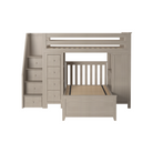 Chester 4 - Twin High Loft w/ Staircase, Dresser-Bookcase, Desk & Twin Bed - Tots to Teens Furniture