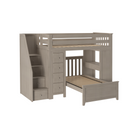 Chester 4 - Twin High Loft w/ Staircase, Dresser-Bookcase, Desk & Twin Bed - Tots to Teens Furniture