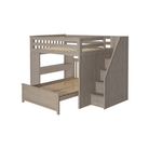Fulham 1 - Full High Loft w/ Staircase, Desk & Full-Size Bed - Tots to Teens Furniture