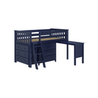 Windsor 3 - Low Loft Bed w/ Ladder, 2 Dressers & Pull-out Desk - Tots to Teens Furniture