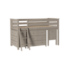 Windsor 3 - Low Loft Bed w/ Ladder, 2 Dressers & Pull-out Desk - Tots to Teens Furniture