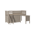 Windsor 3 - Low Loft Bed w/ Ladder, 2 Dressers & Pull-out Desk - Tots to Teens Furniture
