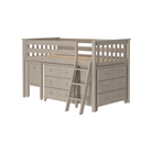 Windsor 3 - Low Loft Bed w/ Ladder, 2 Dressers & Pull-out Desk - Tots to Teens Furniture