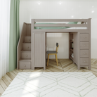 Chester 3 - Twin High Loft w/ Staircase, Dresser-Bookcase & Desk - Tots to Teens Furniture