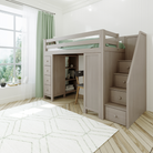 Chester 3 - Twin High Loft w/ Staircase, Dresser-Bookcase & Desk - Tots to Teens Furniture