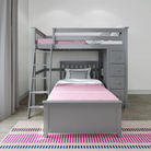 Edinburgh 1 - Twin All-in-One w/ Dresser-Bookcase & Twin-Size Bed - Tots to Teens Furniture