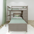 Edinburgh 1 - Twin All-in-One w/ Dresser-Bookcase & Twin-Size Bed - Tots to Teens Furniture
