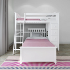 Edinburgh 1 - Twin All-in-One w/ Dresser-Bookcase & Twin-Size Bed - Tots to Teens Furniture