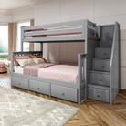 Newcastle - Twin/Full Bunk Bed w/ Staircase - Tots to Teens Furniture