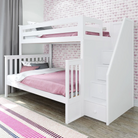 Newcastle - Twin/Full Bunk Bed w/ Staircase - Tots to Teens Furniture