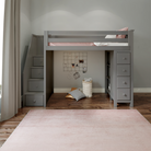 Oxford - Twin High Loft w/ Staircase & Dresser-Bookcase - Tots to Teens Furniture
