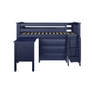 Windsor 2 - Low Loft Bed w/ Ladder, Dresser, Bookcase & Pull-out Desk - Tots to Teens Furniture