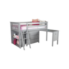 Windsor 2 - Low Loft Bed w/ Ladder, Dresser, Bookcase & Pull-out Desk - Tots to Teens Furniture