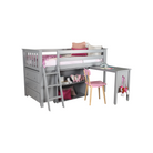 Windsor 2 - Low Loft Bed w/ Ladder, Dresser, Bookcase & Pull-out Desk - Tots to Teens Furniture