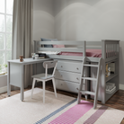 Windsor 2 - Low Loft Bed w/ Ladder, Dresser, Bookcase & Pull-out Desk - Tots to Teens Furniture