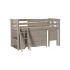 Windsor 2 - Low Loft Bed w/ Ladder, Dresser, Bookcase & Pull-out Desk - Tots to Teens Furniture