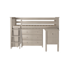 Windsor 2 - Low Loft Bed w/ Ladder, Dresser, Bookcase & Pull-out Desk - Tots to Teens Furniture