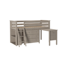 Windsor 2 - Low Loft Bed w/ Ladder, Dresser, Bookcase & Pull-out Desk - Tots to Teens Furniture