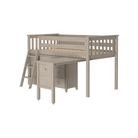 Windsor 2 - Low Loft Bed w/ Ladder, Dresser, Bookcase & Pull-out Desk - Tots to Teens Furniture