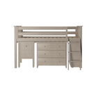 Windsor 2 - Low Loft Bed w/ Ladder, Dresser, Bookcase & Pull-out Desk - Tots to Teens Furniture
