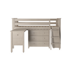 Windsor 2 - Low Loft Bed w/ Ladder, Dresser, Bookcase & Pull-out Desk - Tots to Teens Furniture