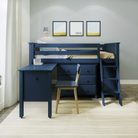 Windsor 3 - Low Loft Bed w/ Ladder, 2 Dressers & Pull-out Desk - Tots to Teens Furniture