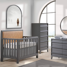 Kyoto Crib with Upholstered Panel - Caramel - Tots to Teens Furniture