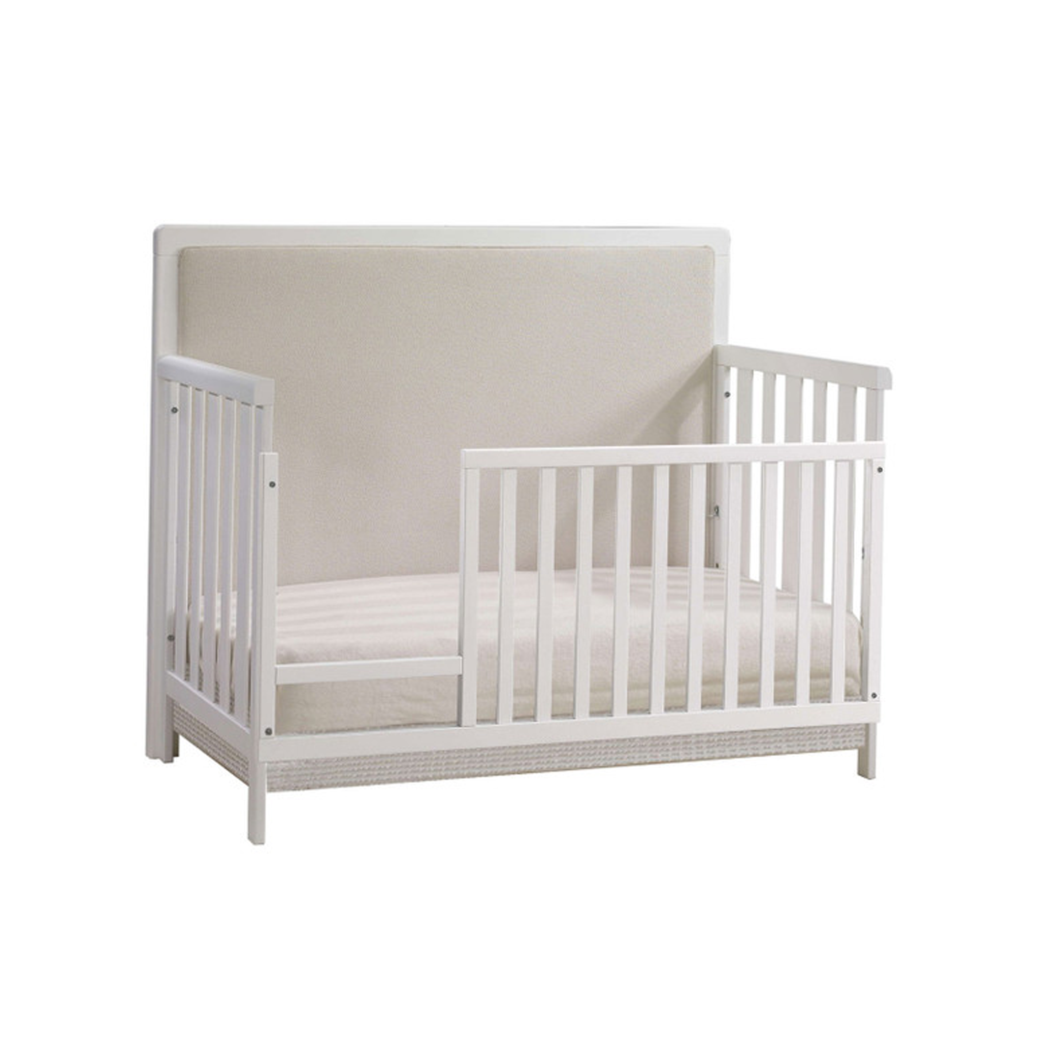 Kyoto Crib with Upholstered Panel - Talc - Tots to Teens Furniture