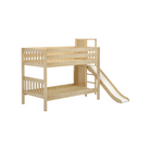 Twin Low Bunk Bed with Slide Platform - Tots to Teens Furniture