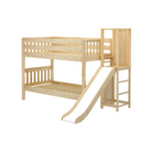 Twin Low Bunk Bed with Slide Platform - Tots to Teens Furniture