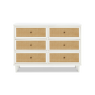 Marin with Cane 6 Drawer Dresser - Tots to Teens Furniture