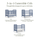 Liberty 3 in 1 Convertible Spindle Crib with Toddler Bed Conversion Kit - Tots to Teens Furniture