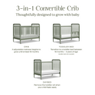 Liberty 3 in 1 Convertible Spindle Crib with Toddler Bed Conversion Kit - Tots to Teens Furniture