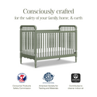 Liberty 3 in 1 Convertible Spindle Crib with Toddler Bed Conversion Kit - Tots to Teens Furniture