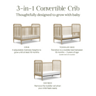 Liberty 3 in 1 Convertible Spindle Crib with Toddler Bed Conversion Kit - Tots to Teens Furniture