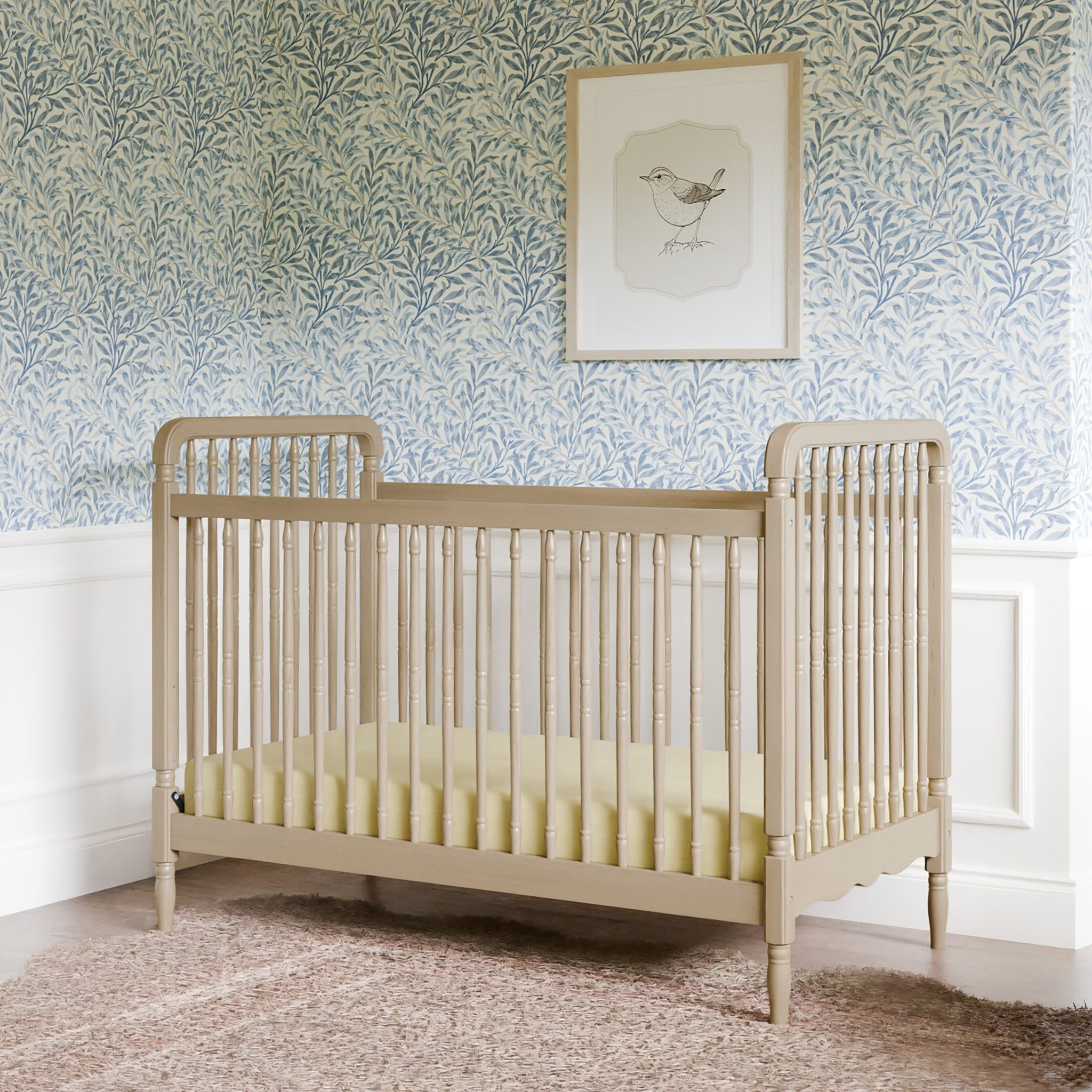 Liberty 3 in 1 Convertible Spindle Crib with Toddler Bed Conversion Kit - Tots to Teens Furniture