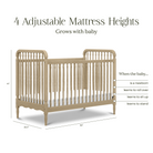 Liberty 3 in 1 Convertible Spindle Crib with Toddler Bed Conversion Kit - Tots to Teens Furniture