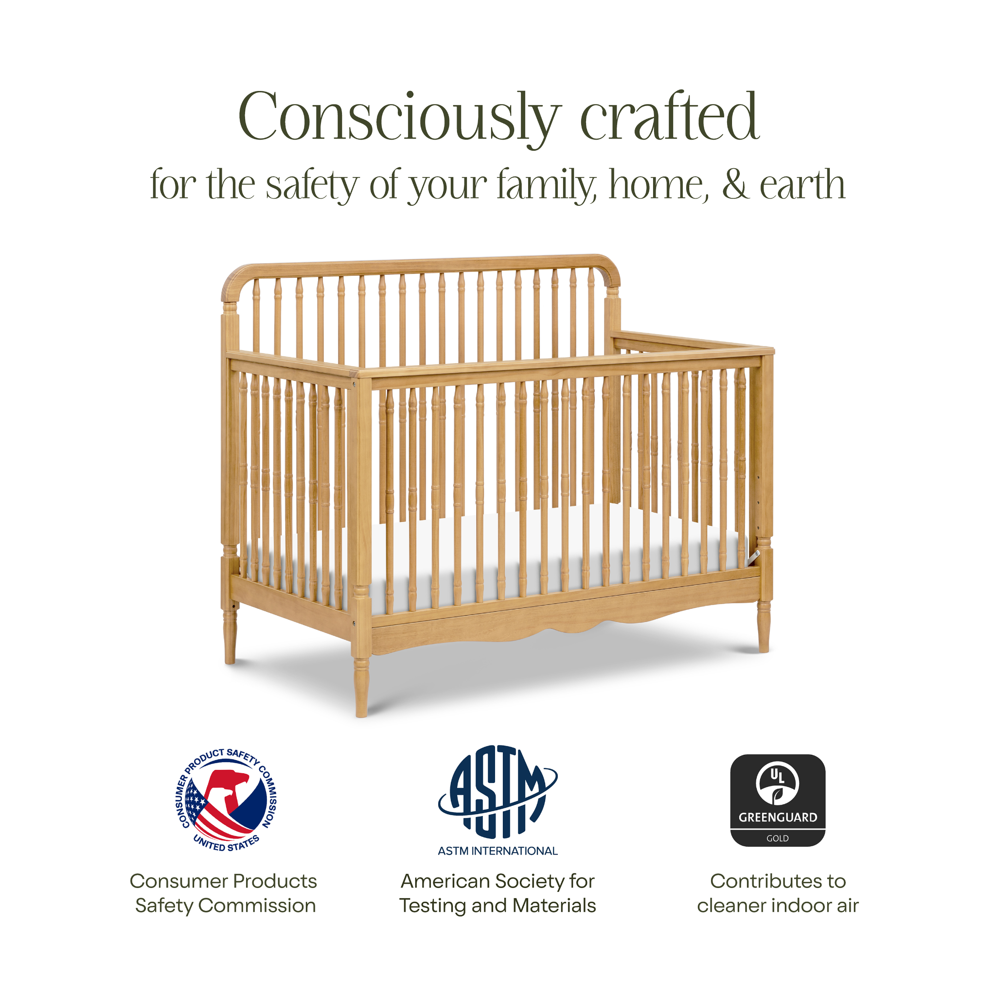 Liberty 4-in-1 Convertible Spindle Crib - Tots to Teens Furniture