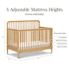 Liberty 4-in-1 Convertible Spindle Crib - Tots to Teens Furniture