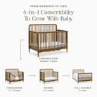 Liberty 4-in-1 Convertible Spindle Crib | Tots to Teens Furniture