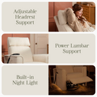 Willa Deluxe Power Recliner and Swivel Glider with Heat and Massage - Tots to Teens Furniture